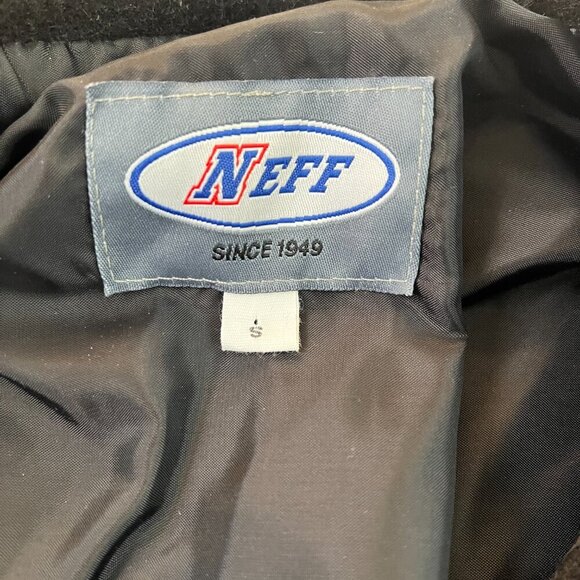 Neff Varsity Jacket App State Black Wool Sz S - Picture 5 of 11